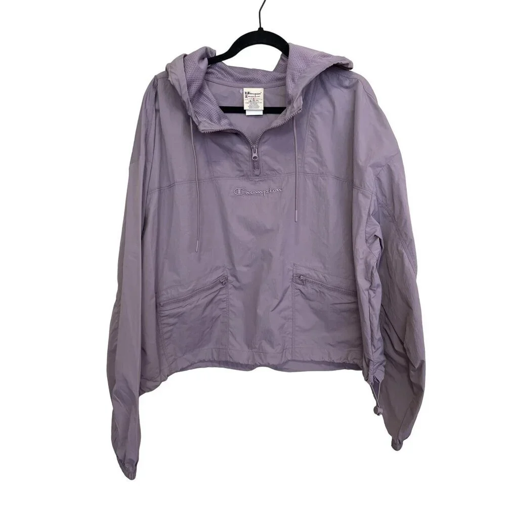 Urban Outfitters Champion Exclusive Anorak Hooded Rain Jacket Medium NEW